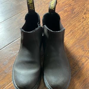 Brown Dr Martens Boys Boots